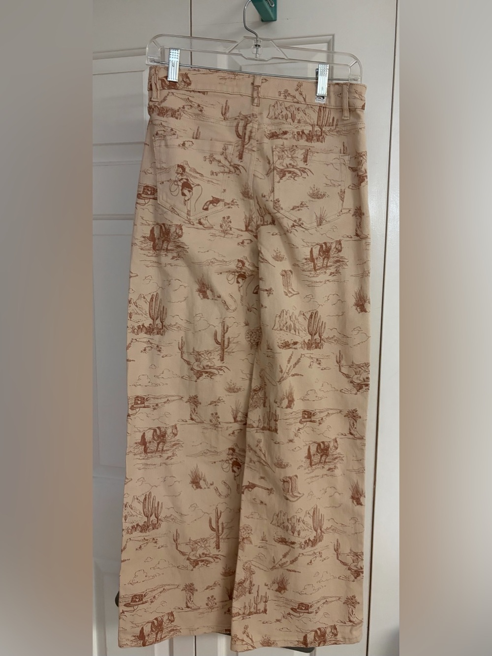 Altar'd State Beige Desert-Print Wide Leg Chinos - Picture 4 of 6